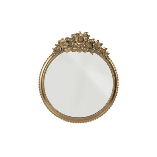 Round Gold Ornate Mirror 50cm